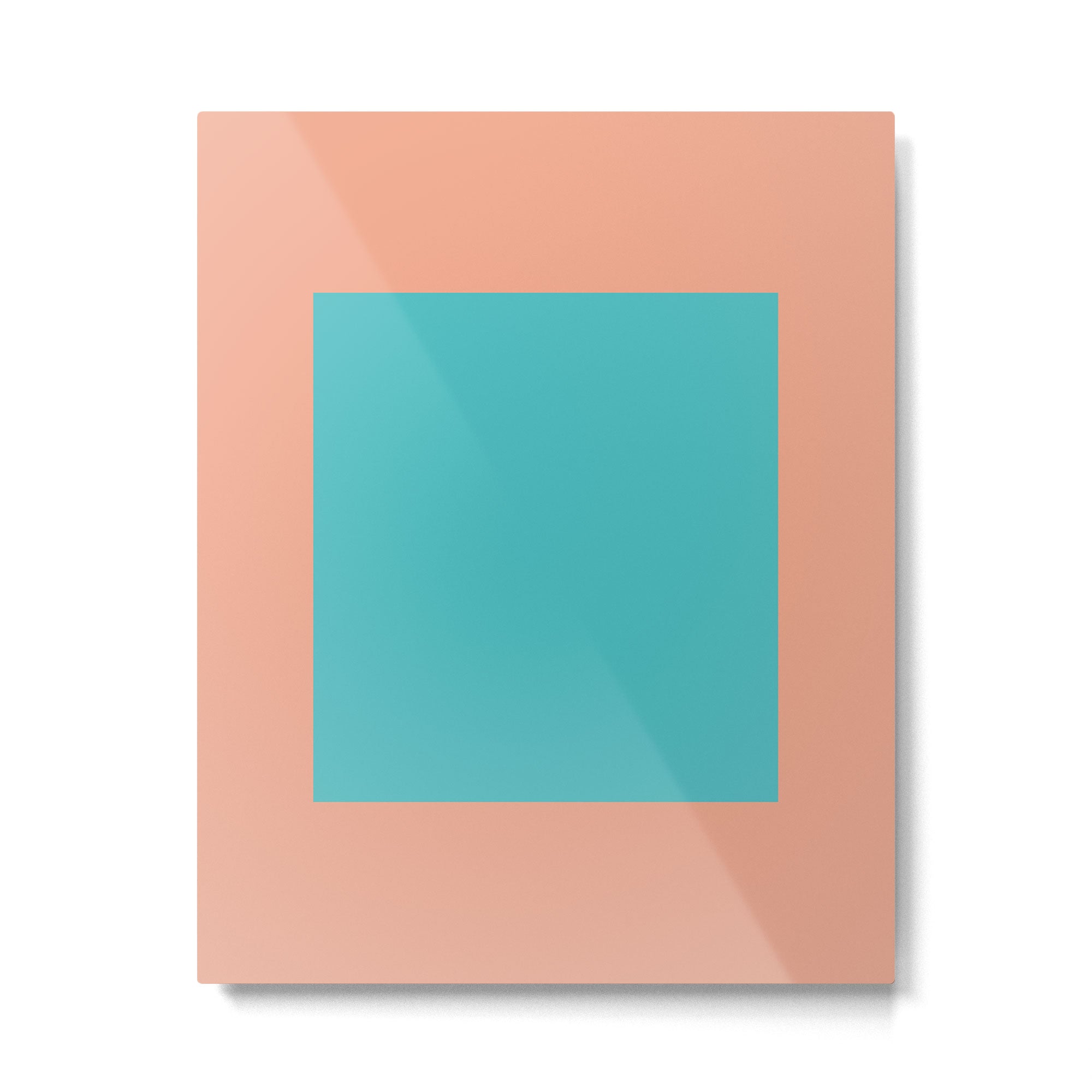good vibrations // aqua and peach Metal Print Gallery Image 6