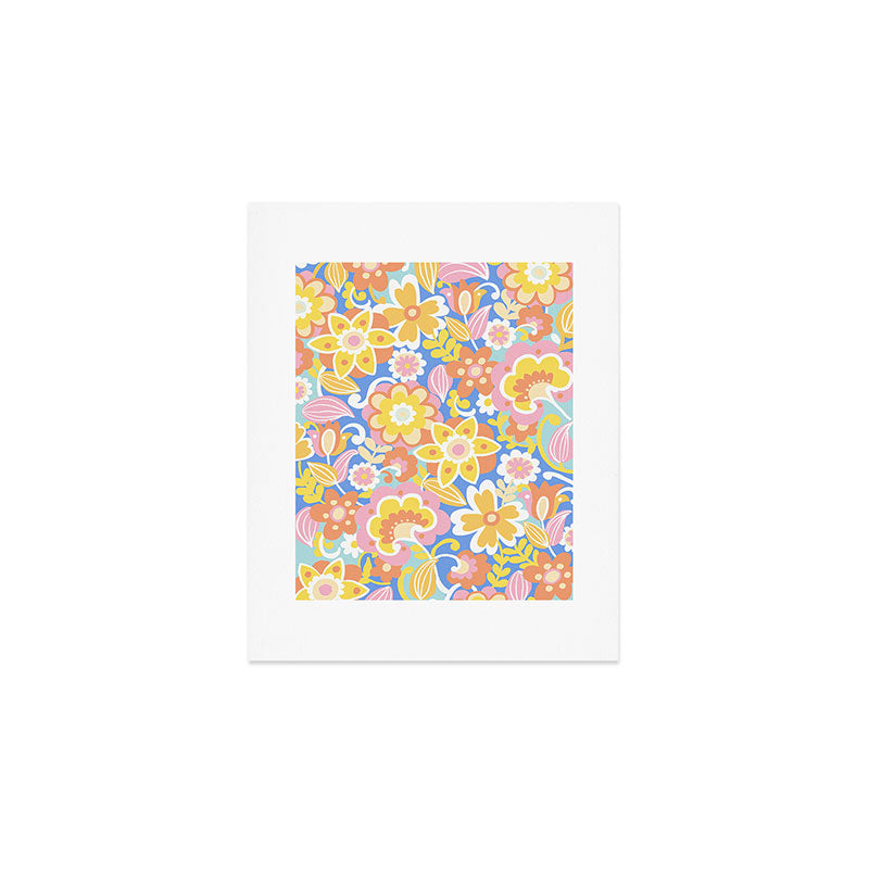 1970s Candy Floral Pattern Art Print Gallery Image 1