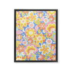 1970s Candy Floral Pattern Framed Canvas Print Gallery Image 8