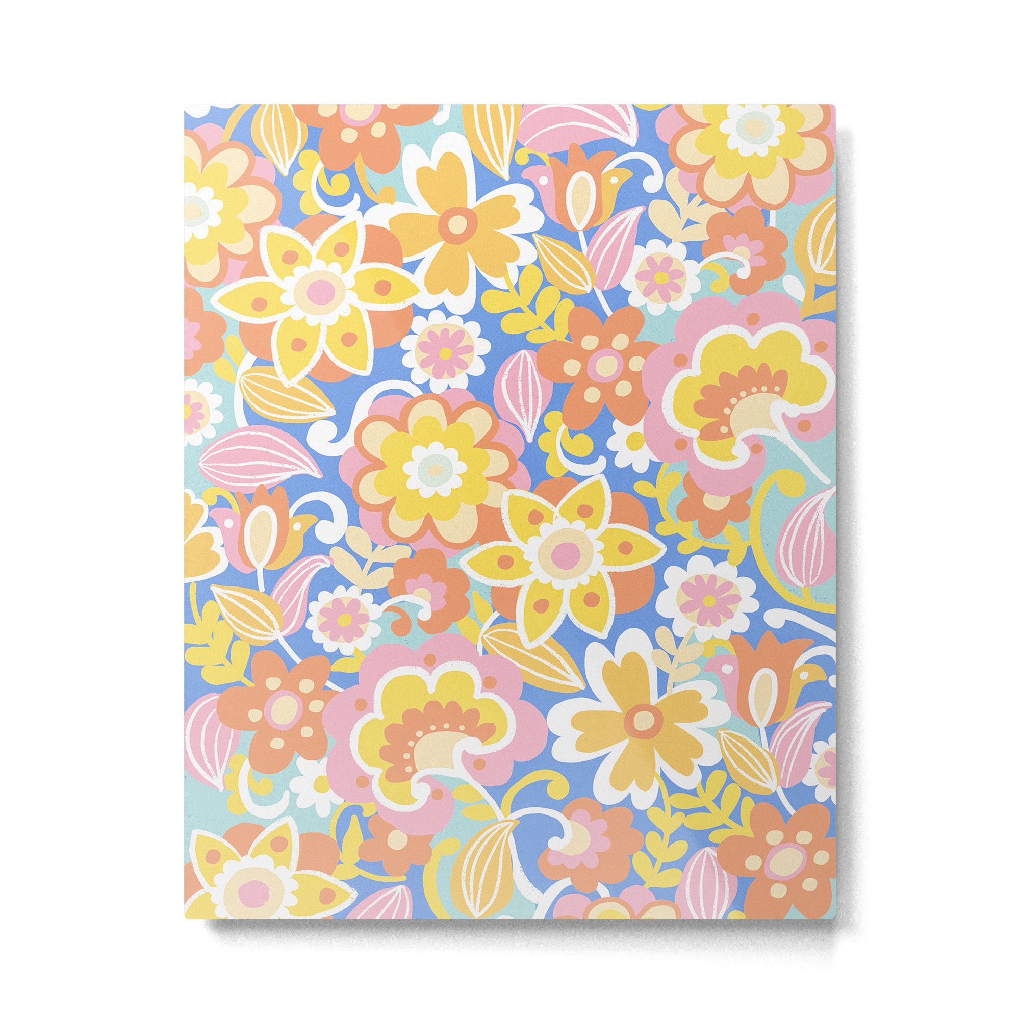 1970s Candy Floral Pattern Metal Print Gallery Image 6