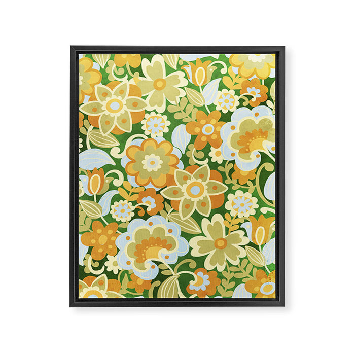 1970s in Green Framed Canvas Print Gallery Image 1