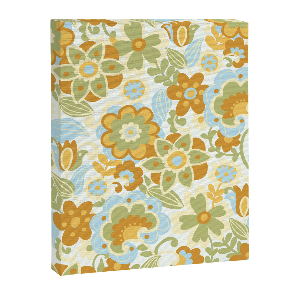 1970s Light Paisley Pattern Canvas Print Gallery Image 8