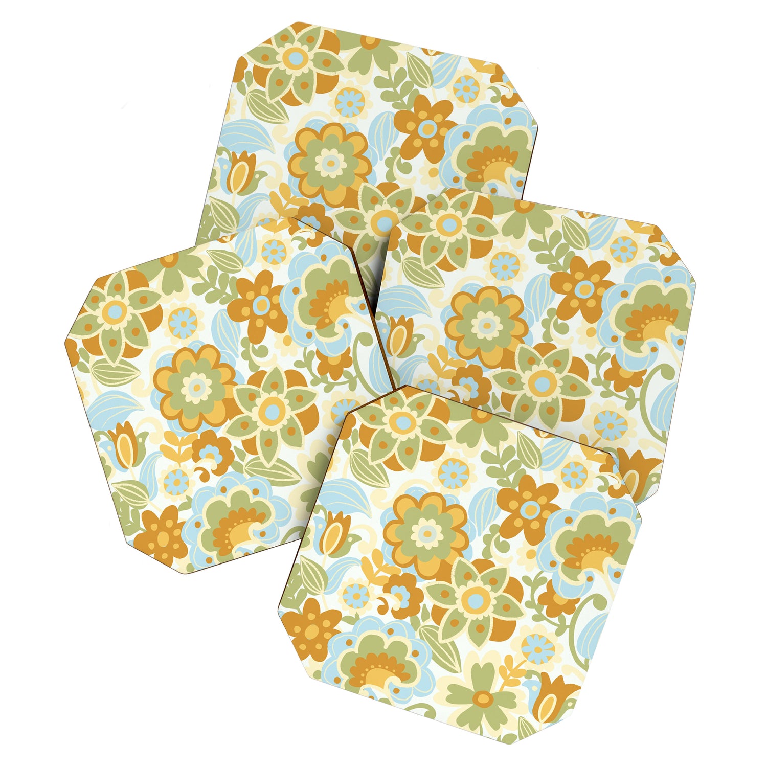 1970s Light Paisley Pattern Coaster Gallery Image 1