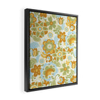 1970s Light Paisley Pattern Framed Canvas Print Gallery Image 2