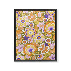 1970s Retro Pattern Framed Canvas Print Gallery Image 8