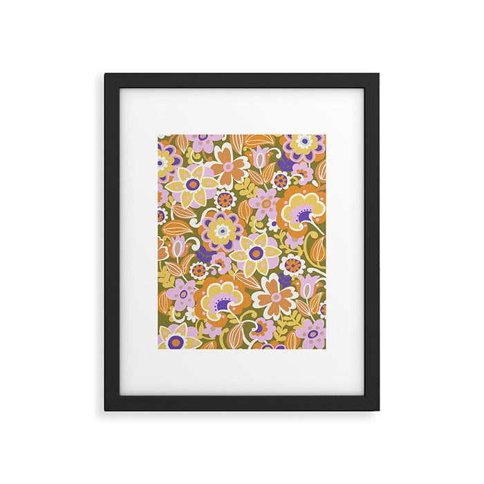 1970s Retro Pattern Framed Art Print Gallery Image 1