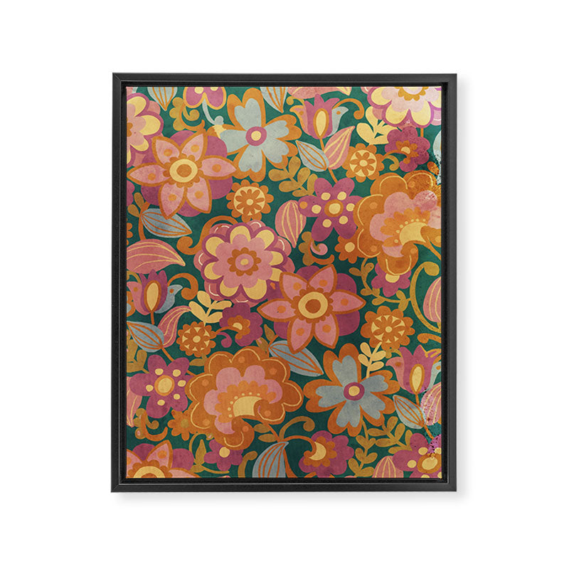 70s pattern Framed Canvas Print Gallery Image 8