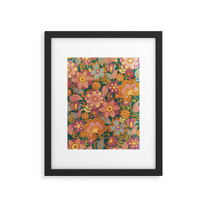 70s pattern Framed Art Print Gallery Image 1