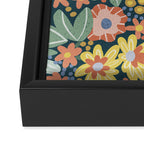 Alicia Blue Pattern Framed Canvas Print Gallery Image 3