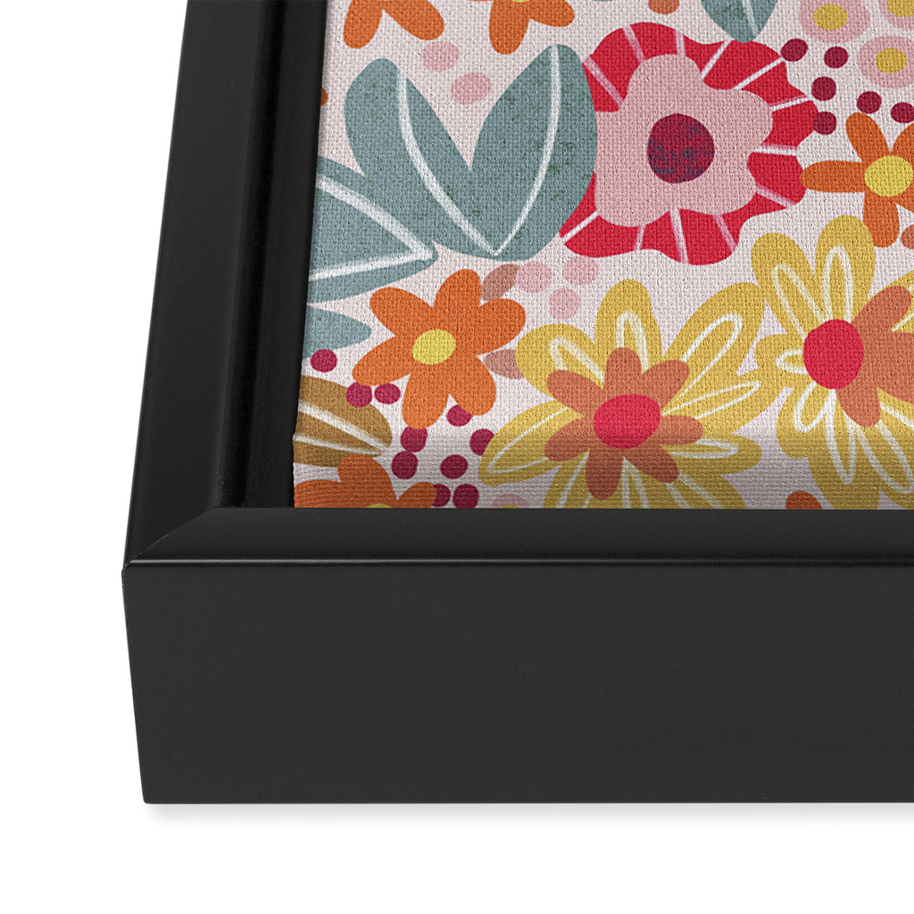 Alicia Pink Pattern Framed Canvas Print Gallery Image 3