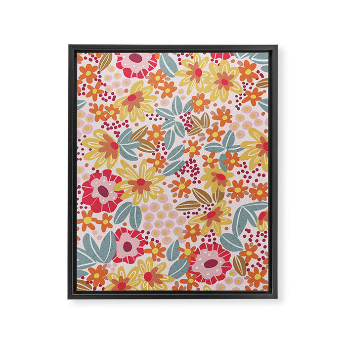 Alicia Pink Pattern Framed Canvas Print Gallery Image 1