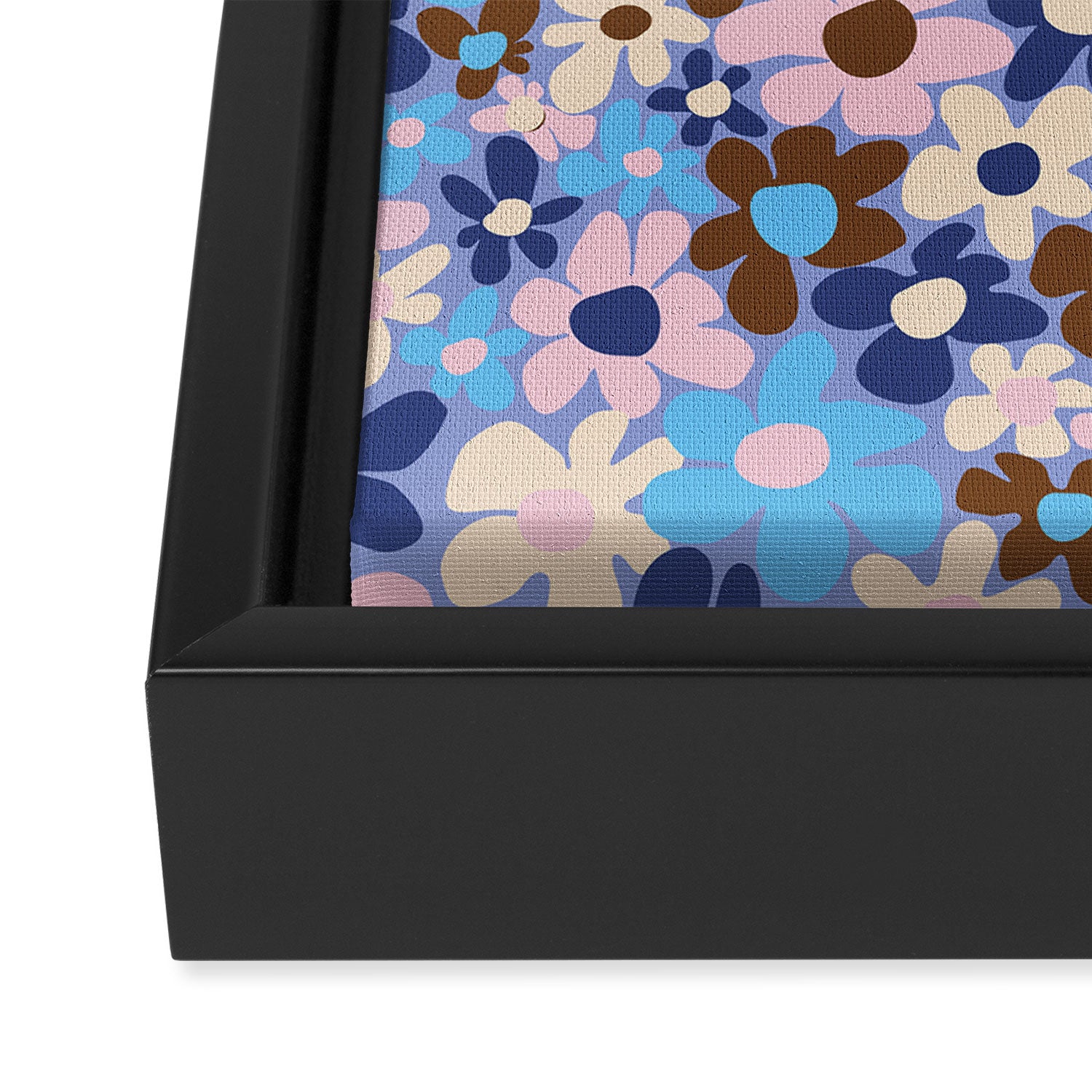 Amour blue Framed Canvas Print Gallery Image 3