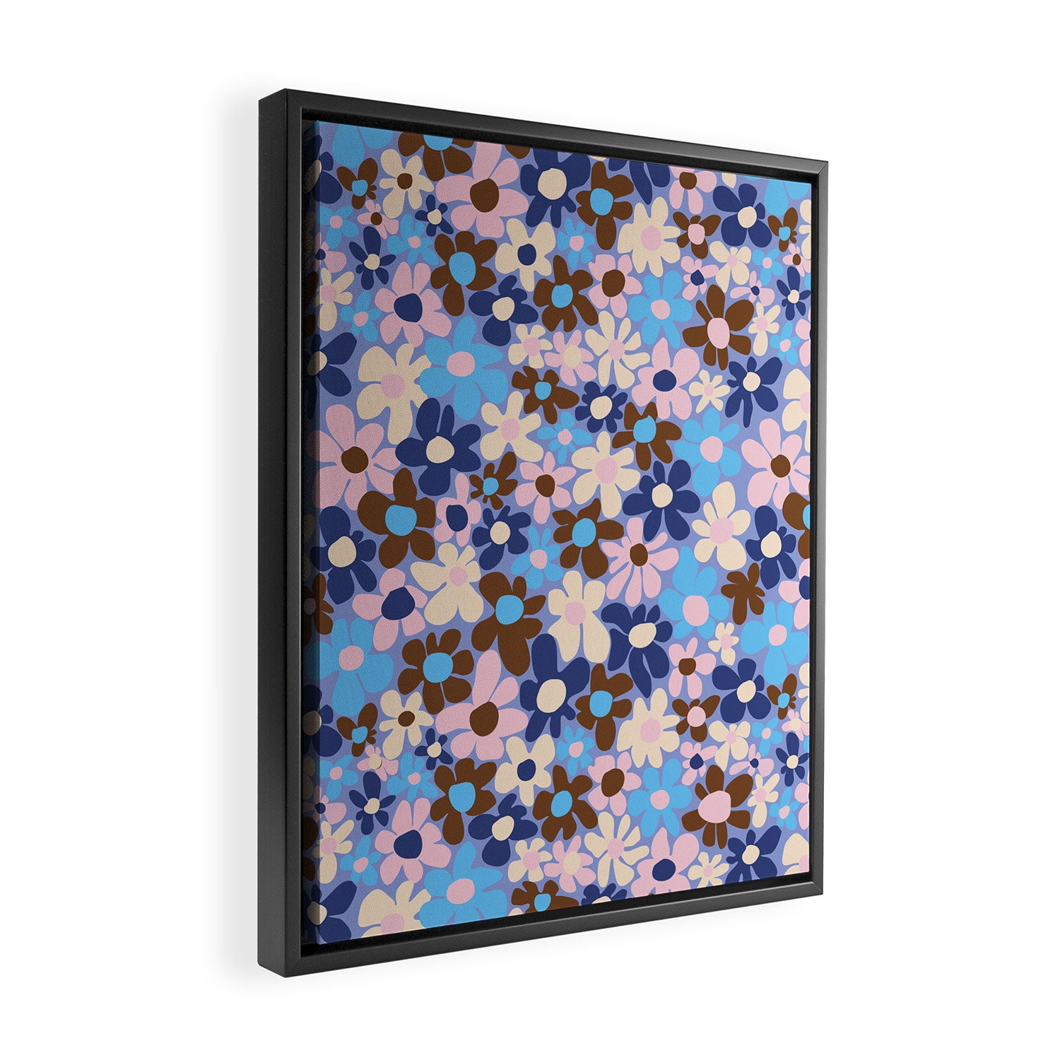 Amour blue Framed Canvas Print Gallery Image 2