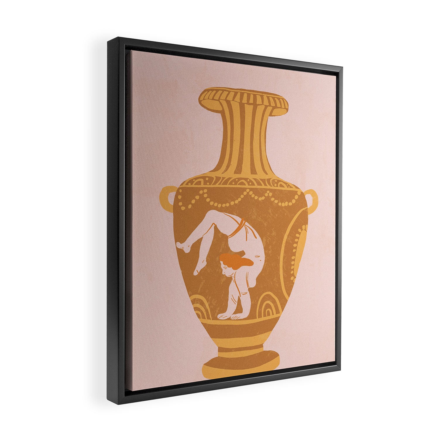 Ancient yoga vase Framed Canvas Print Gallery Image 2
