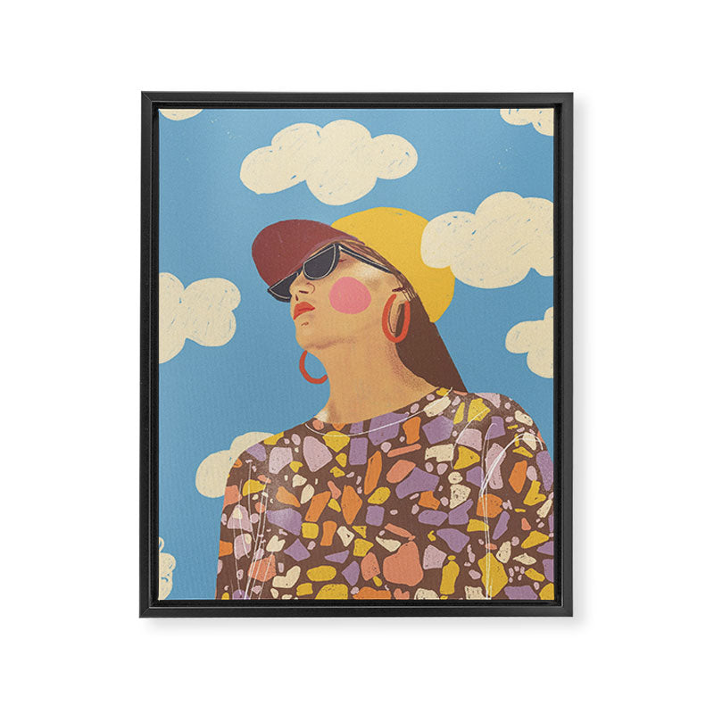 Baseball girl Framed Canvas Print Gallery Image 8