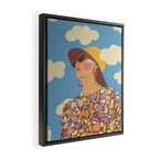 Baseball girl Framed Canvas Print Gallery Image 2