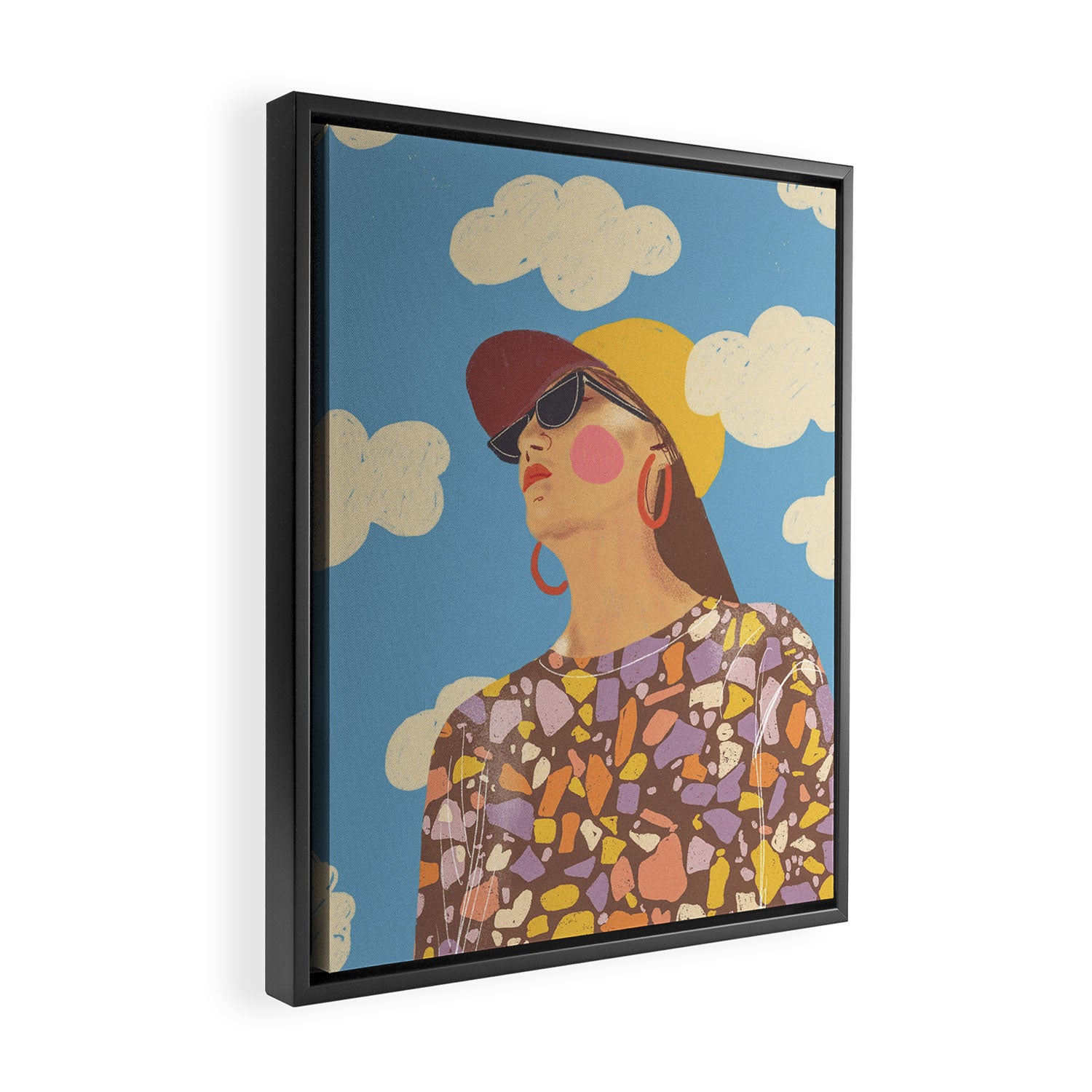 Baseball girl Framed Canvas Print Gallery Image 2