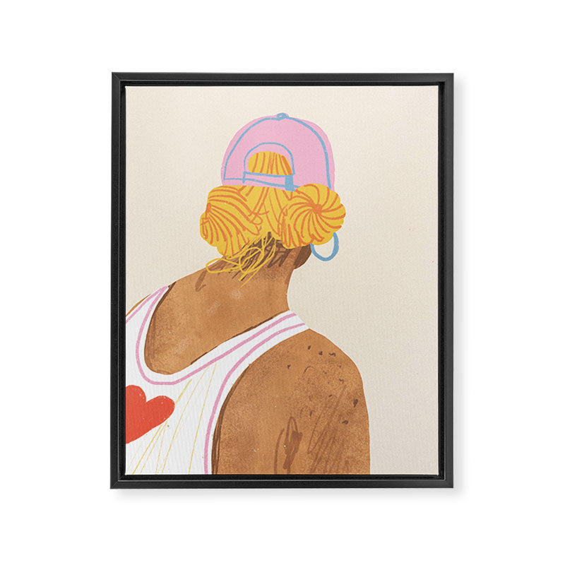 Baseball girl Framed Canvas Print Gallery Image 8