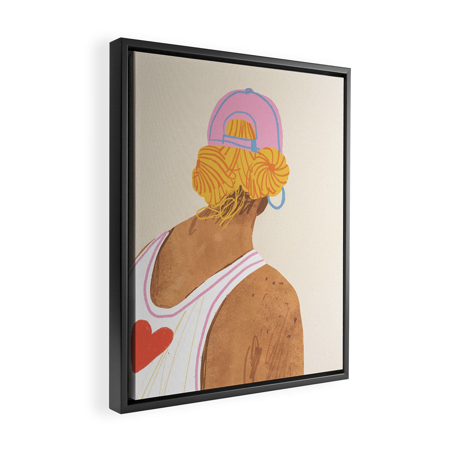 Baseball girl Framed Canvas Print Gallery Image 2