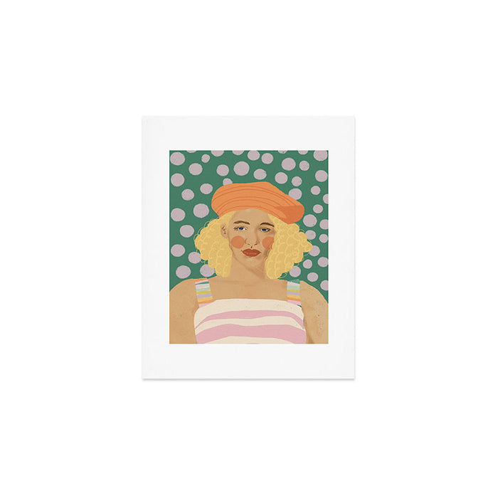 Beret girl Art Print Gallery Image 1