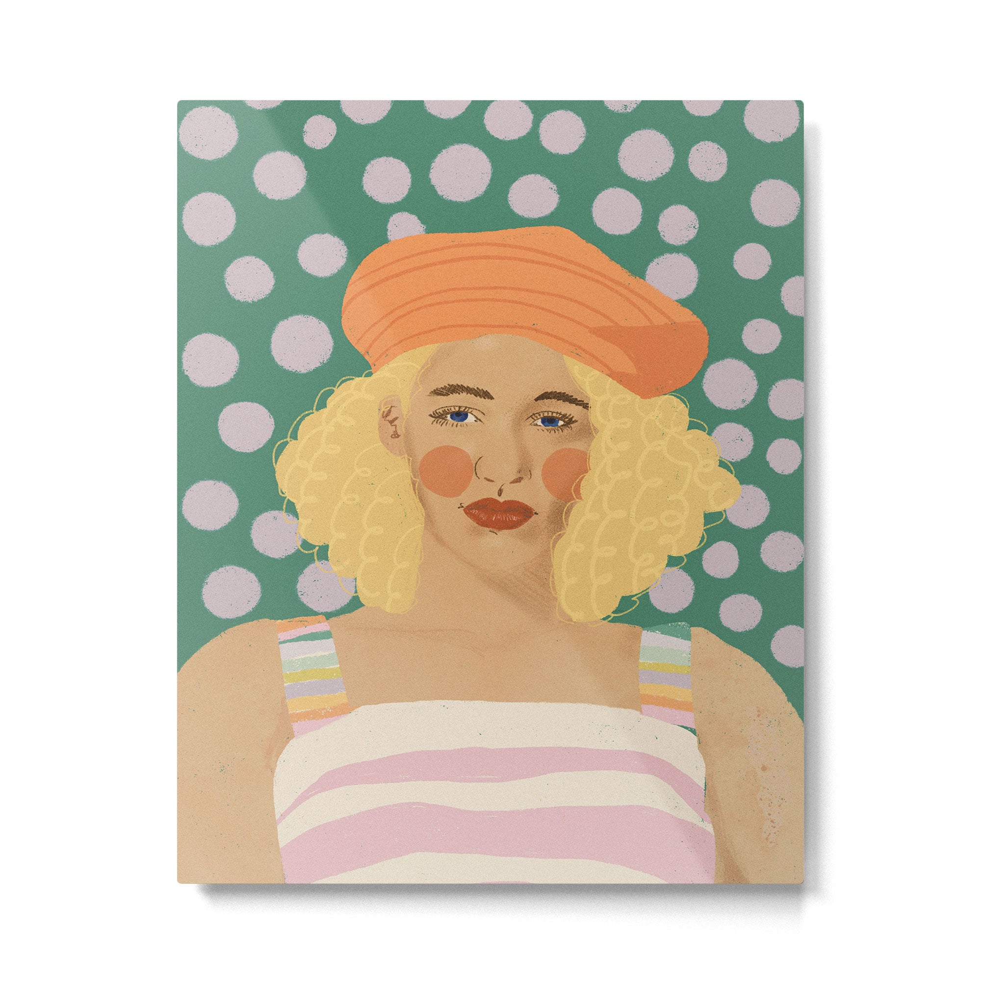 Beret girl Metal Print Gallery Image 4