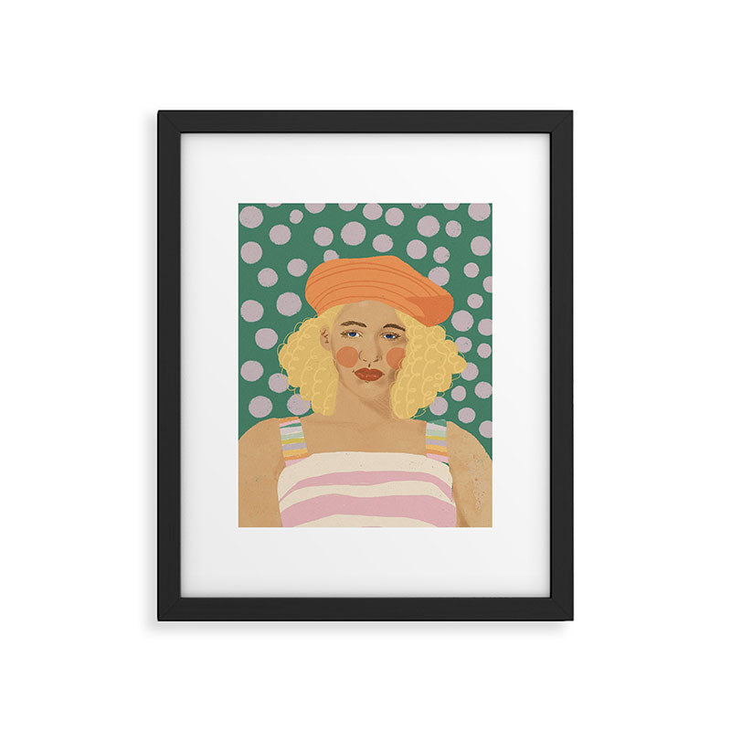 Beret girl Framed Art Print Gallery Image 5