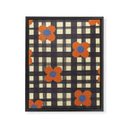 Black and red check and flowers Framed Canvas Print Gallery Image 8