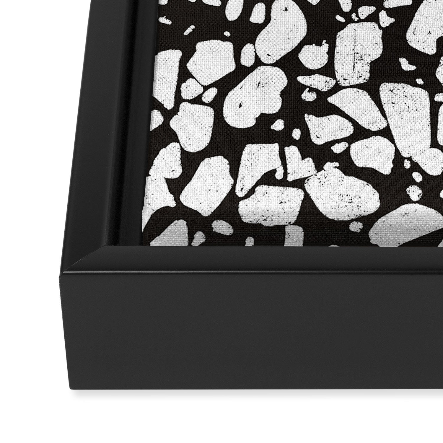 Black marble Framed Canvas Print Gallery Image 3