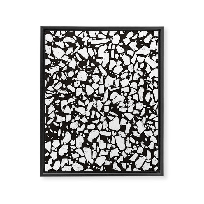Black marble Framed Canvas Print Gallery Image 1