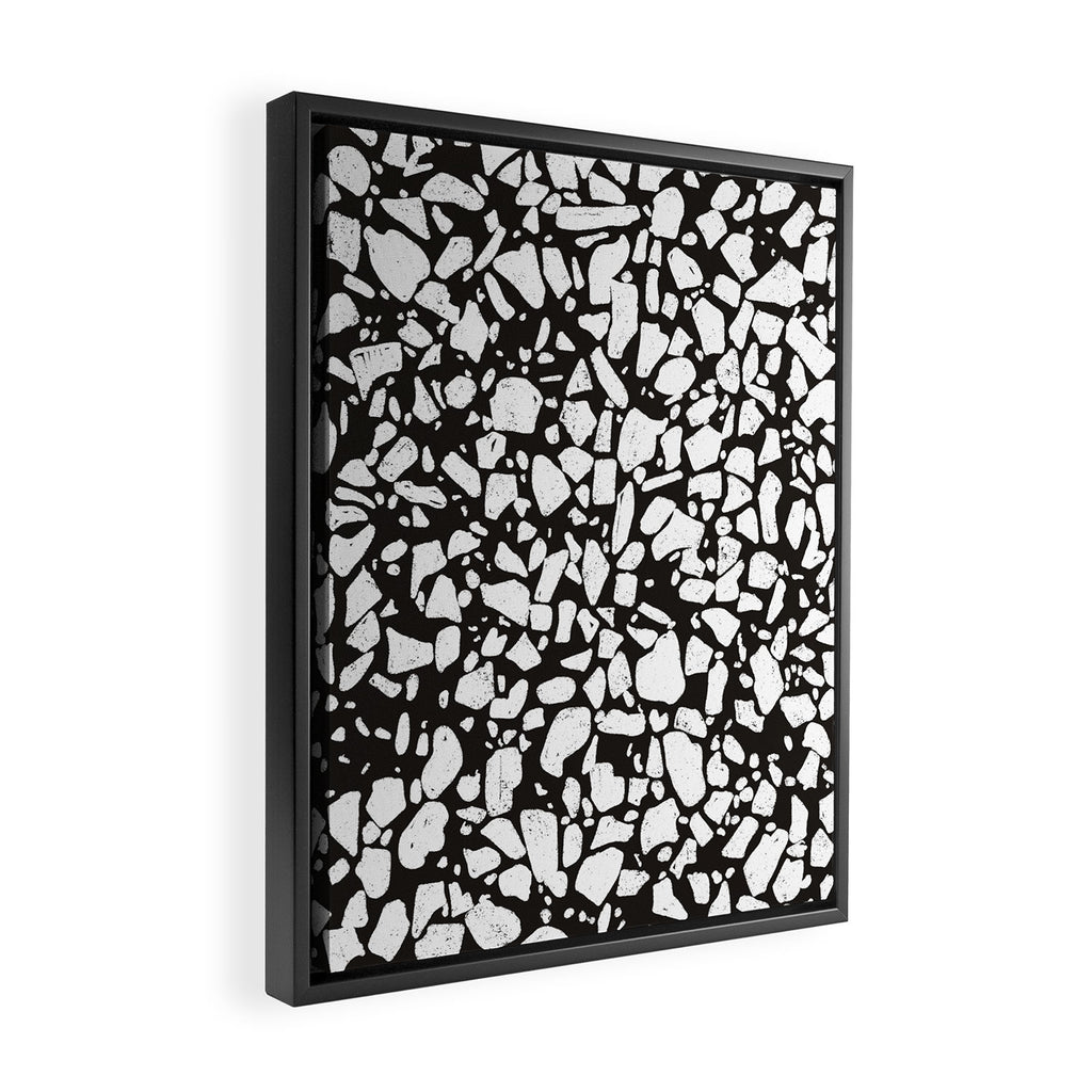 Black marble Framed Canvas Print Gallery Image 2