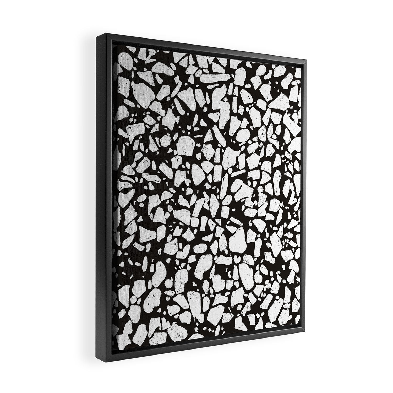Black marble Framed Canvas Print Gallery Image 2