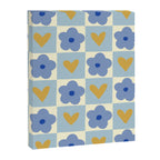 Blue floral checkerboard Canvas Print Gallery Image 8