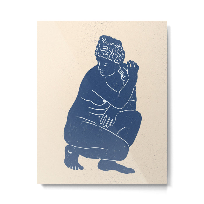 Blue Nude Metal Print Gallery Image 1