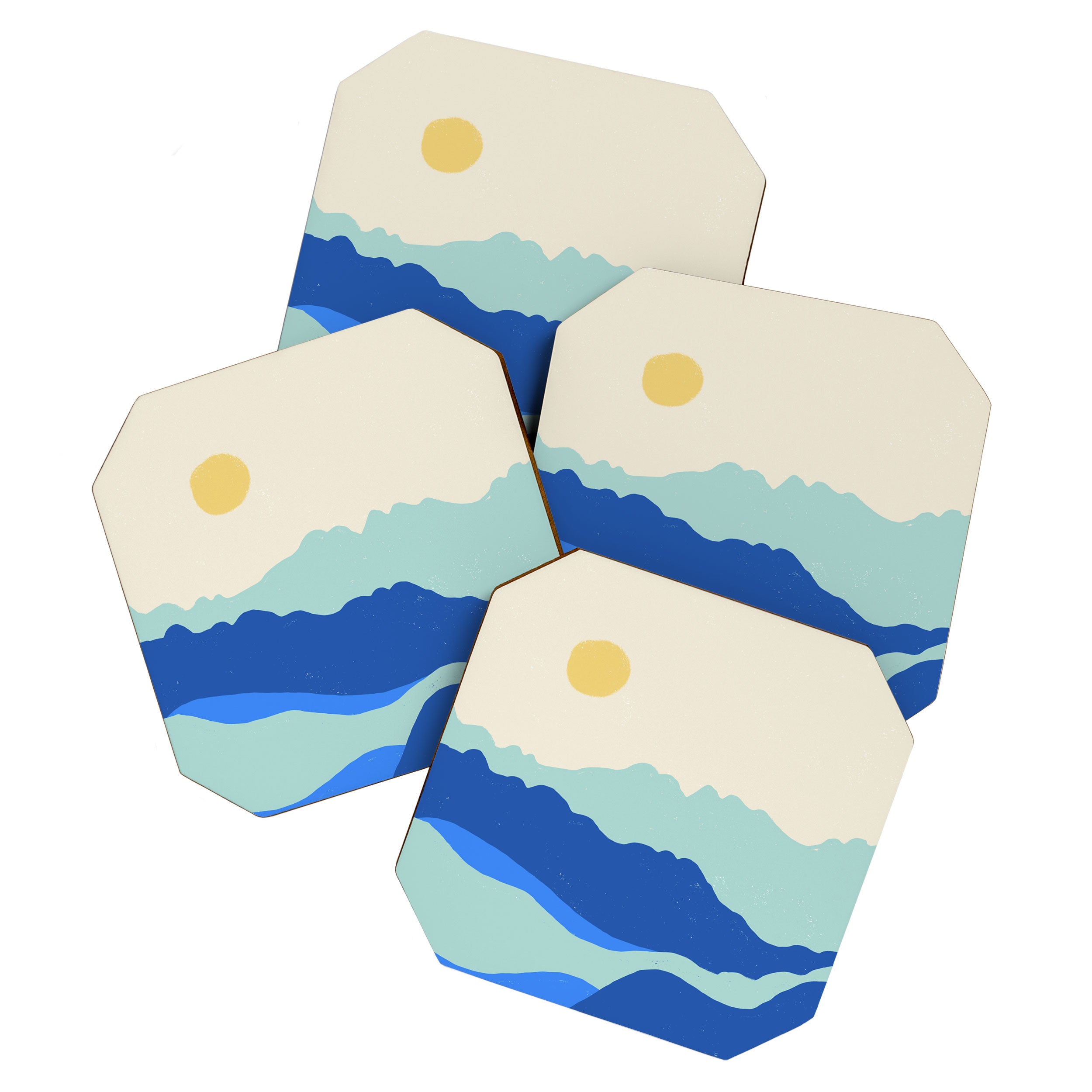 Blue Sea Waves on a Sunny Day Coaster Gallery Image 1