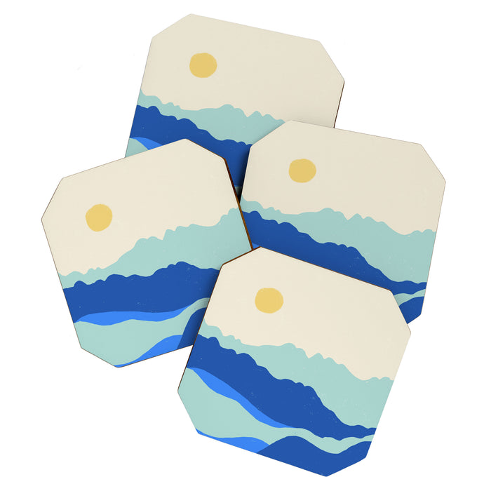 Blue Sea Waves on a Sunny Day Coaster Gallery Image 1