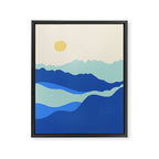 Blue Sea Waves on a Sunny Day Framed Canvas Print Gallery Image 8