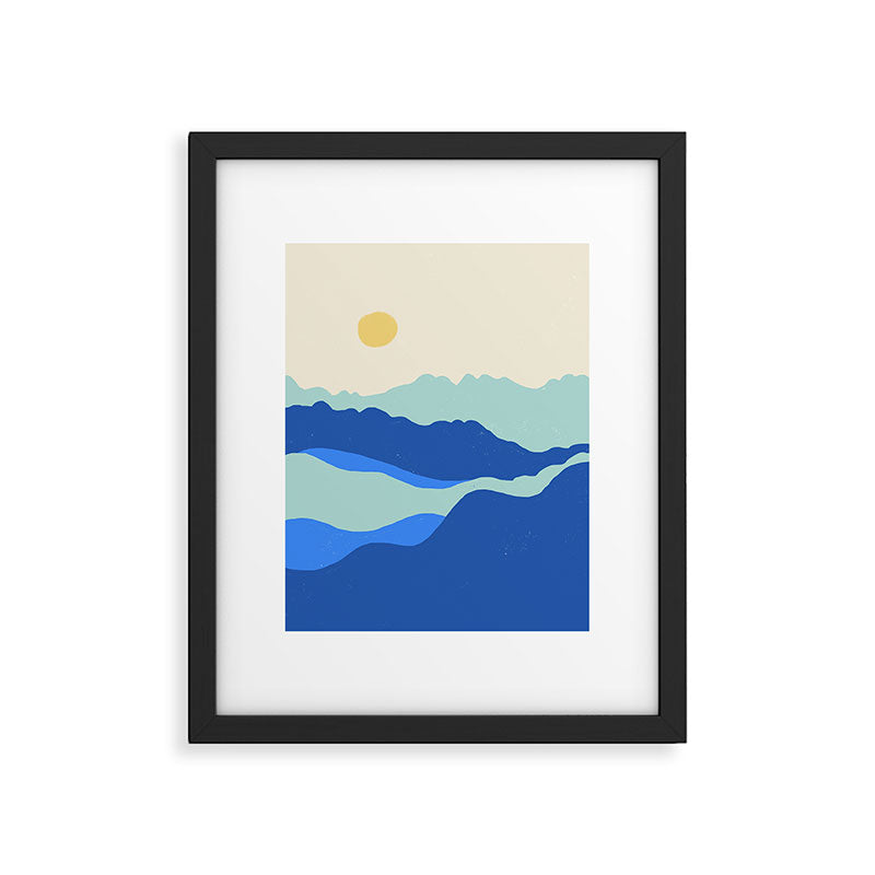 Blue Sea Waves on a Sunny Day Framed Art Print Gallery Image 6