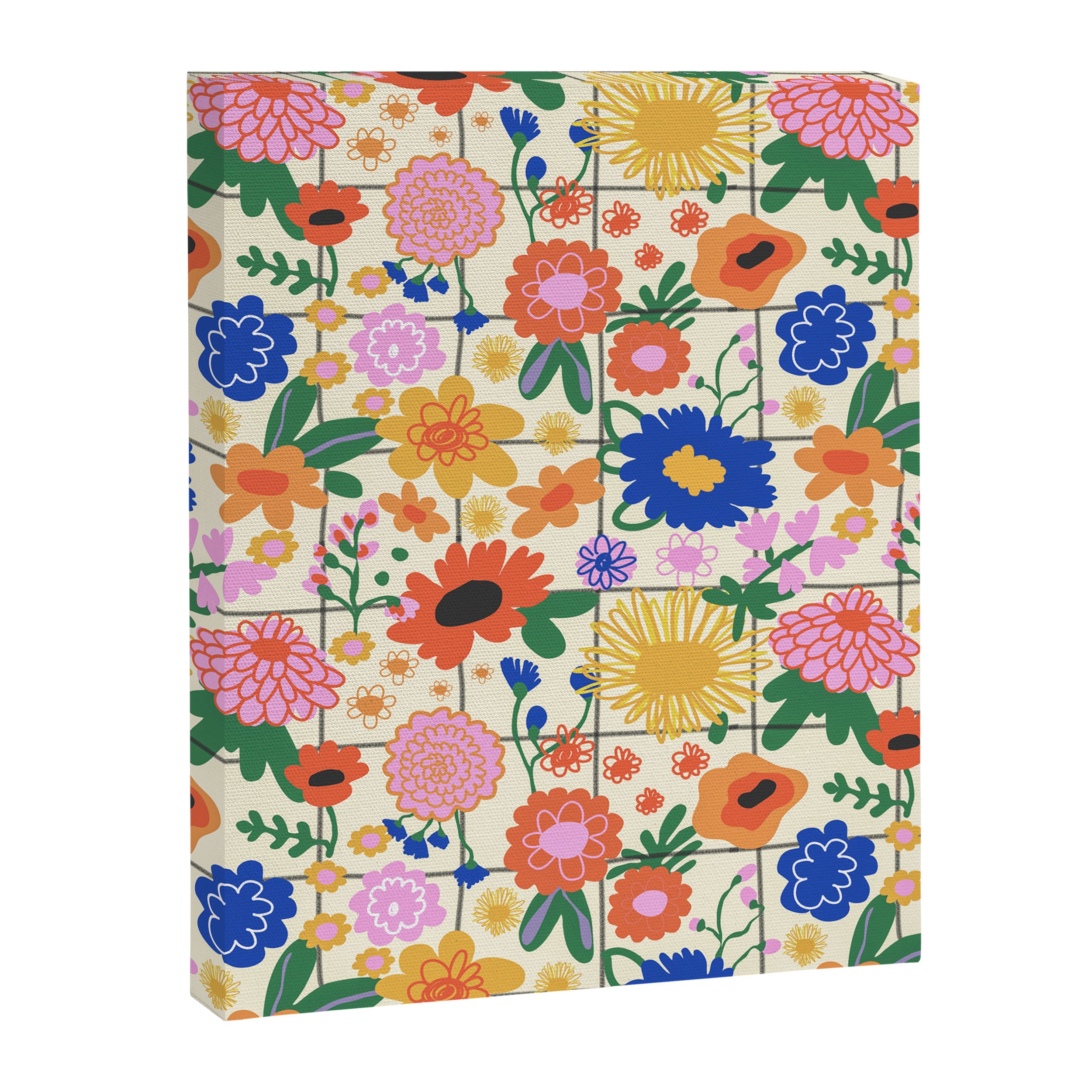 Bright flowers pattern Canvas Print Gallery Image 8