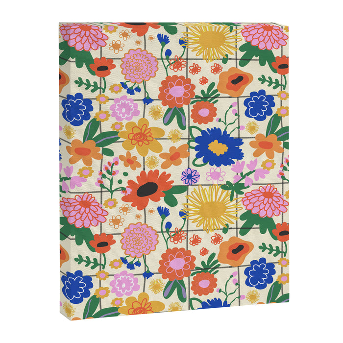 Bright flowers pattern Canvas Print Gallery Image 1