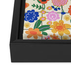 Bright flowers pattern Framed Canvas Print Gallery Image 3