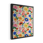 Bright flowers pattern Framed Canvas Print Gallery Image 2