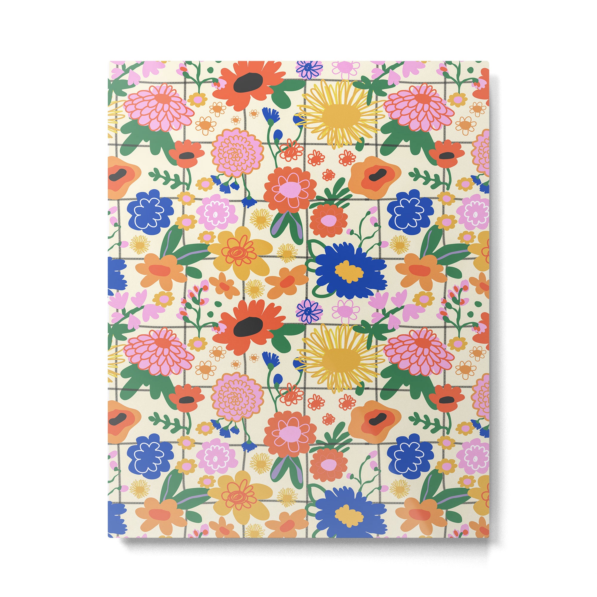 Bright flowers pattern Metal Print Gallery Image 6