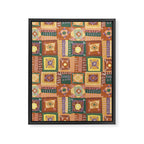Brown Crochet Patchwork Framed Canvas Print Gallery Image 8
