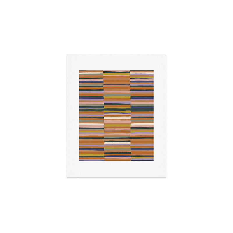 Brown striped pattern Art Print Gallery Image 1
