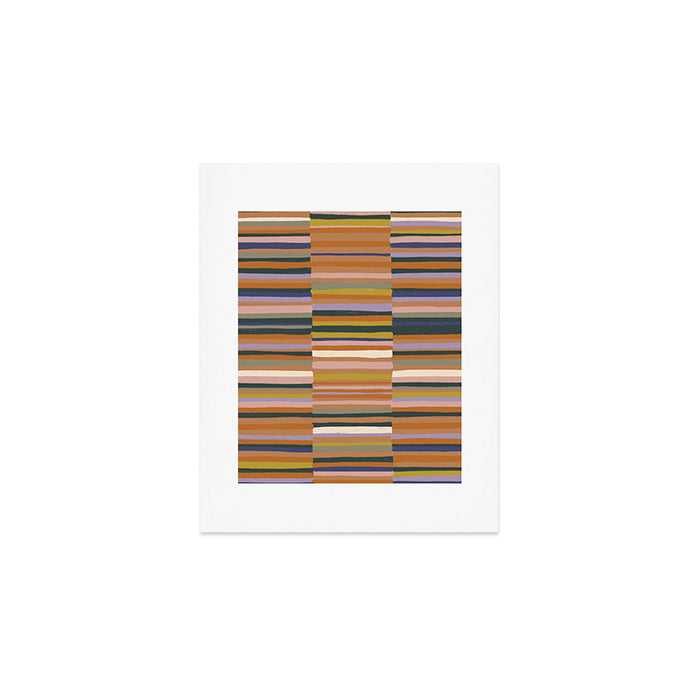 Brown striped pattern Art Print Gallery Image 1