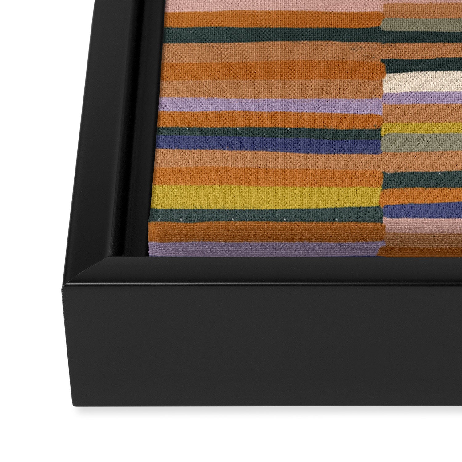 Brown striped pattern Framed Canvas Print Gallery Image 3