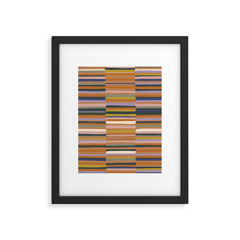 Brown striped pattern Framed Art Print Gallery Image 6
