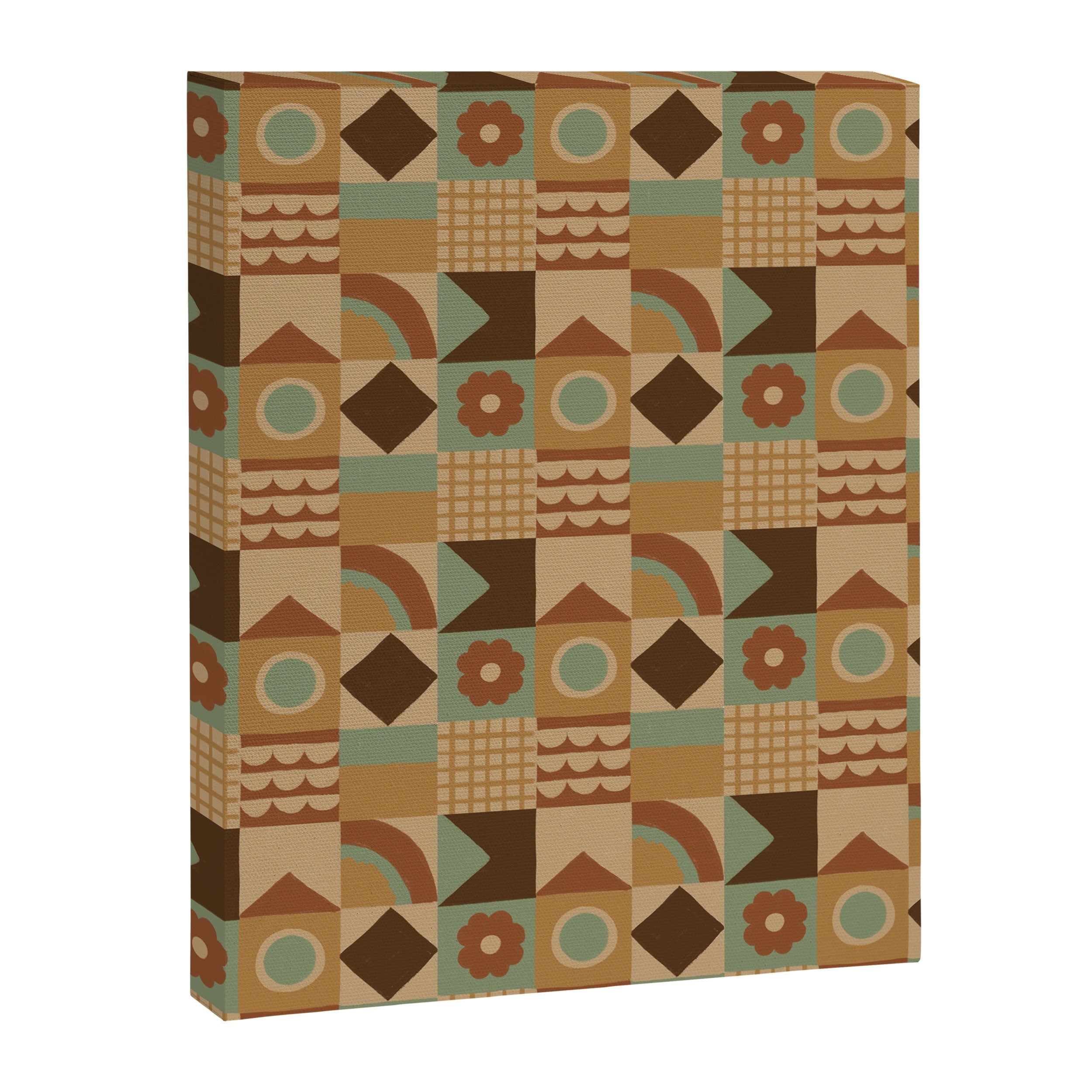 Brown tiles Canvas Print Gallery Image 8