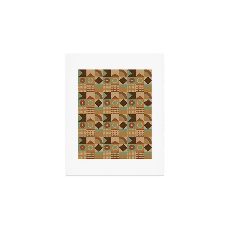 Brown tiles Art Print Gallery Image 1