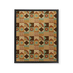 Brown tiles Framed Canvas Print Gallery Image 8